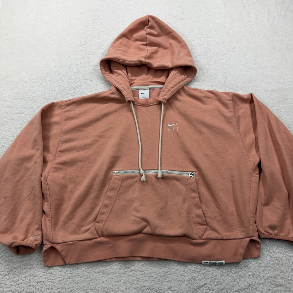 Nike Standard Issue Dri Fit Hoodie Pullover Pink Womens Size M Casual Athleisure